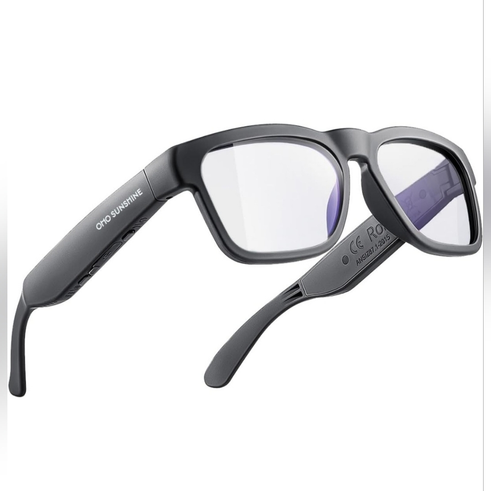 OhO Smart Glasses Blue Lens, Bluetooth Speaker,Indoor/Outdoor UV Protection